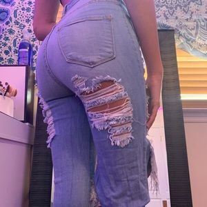 Ripped skinny jeans from fashion nova